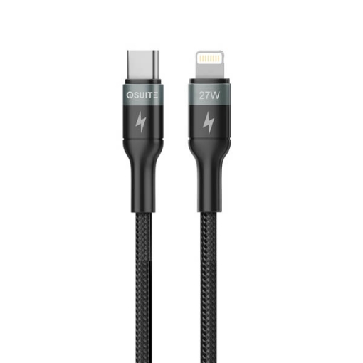 Picture of iOsuite Aluminum Alloy Head (USB-C) TO (Lightning) Cable - 27W - 1.2M - Black - DC35A