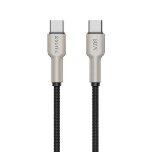 Picture of iOsuite Zinc Alloy Head (USB-C) TO (USB-C) Cable - 60W - 1.2M - Black - DC48A
