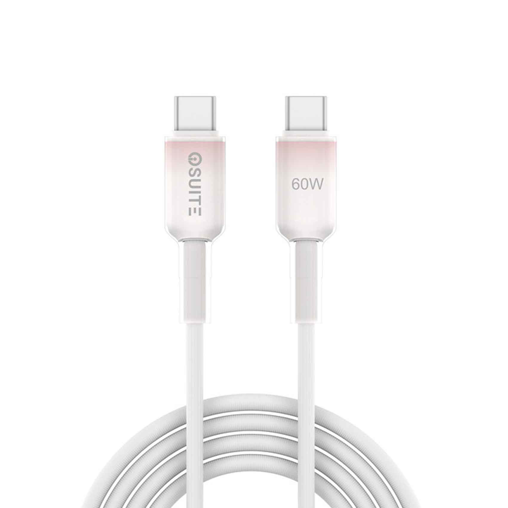 iOsuite PVC housing (USB-C) TO (USB-C) Gradient Clear Cable - 60W - 1 ...