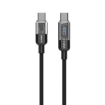 Picture of iOsuite Zinc Alloy (USB-C) TO (USB-C) Braided Cable With Display (Smart Off) 100W - 1.2M - Black
