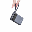 Picture of iOsuite Power Bank 20,000 mAh PD 65W Fast Charging (2 Ports) 1 USB-C & 1 USB-A with USB-C Cable - Black