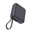 Picture of iOsuite mini size Power Bank 10,000 mAh PD 22.5W Fast Charging with Type C cable and Lightning cable and 1*USB C Port - Grey