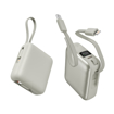 Picture of iOsuite mini size Power Bank 10,000 mAh PD 22.5W Fast Charging with Type C cable and Lightning cable and 1*USB C Port - Silver