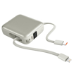 Picture of iOsuite mini size Power Bank 10,000 mAh PD 22.5W Fast Charging with Type C cable and Lightning cable and 1*USB C Port - Silver