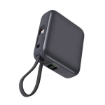 Picture of iOsuite mini size Power Bank 20,000 mAh PD 22.5W Fast Charging with Type C cable and Lightning cable and (2 Ports) 1*USB-C & 1*USB-A - Grey