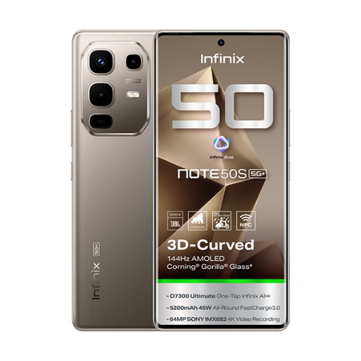 صورة Infinix Note 50s 5G (8+256) GB - Titanium Grey