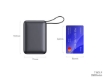 Picture of iOsuite mini size Power Bank 20,000 mAh PD 45W Fast Charging with (2 Ports) 1*USB-C & 1*USB-A with USB-C Cable - Grey