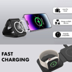 Picture of iOsuite 3-in-1 Fold Magnetic Wireless Charge with 1*USB C input - Black - GW35