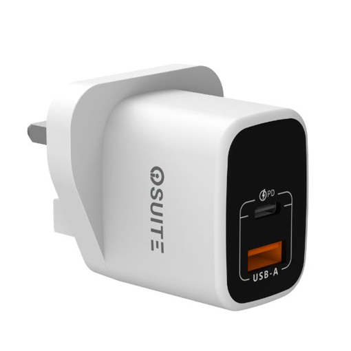 Picture of iOsuite Home Charger QC 35 Watt GaN Tech with 2 Ports 1*USB A & 1*Type C - RY-U35D-AC