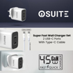 Picture of Osuite Home Charger QC 45 Watt GaN Tech with Type C Cable and 2 Ports Type C- RY-U45D-AC